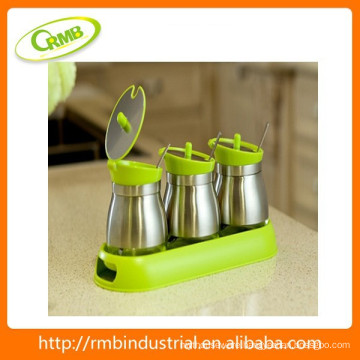 glass stainless steel pp spice rack(RMB)